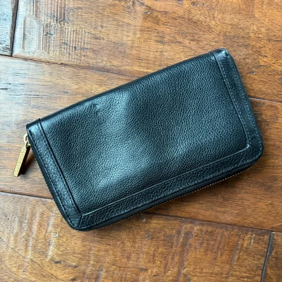 Tory Burch black leather zip wallet - Picture 2 of 6